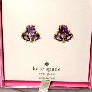 Kate Spade Cluster Studs- purple